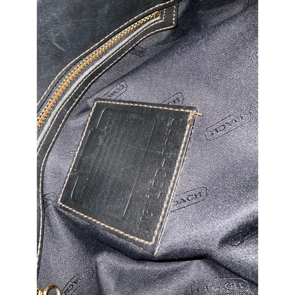 COACH VINTAGE BLACK LEATHER BLEECKER BUCKET BAG 9302 Made in United States - Picture 14 of 16